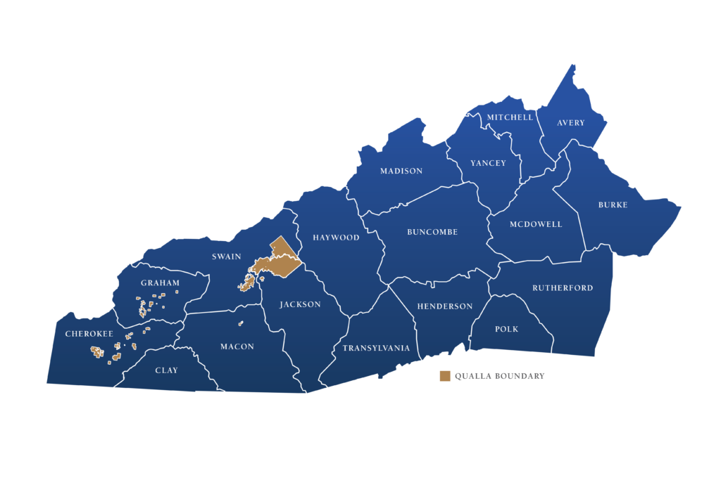 map of Western North Carolina counties