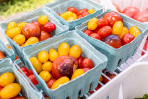 vegetables in containers