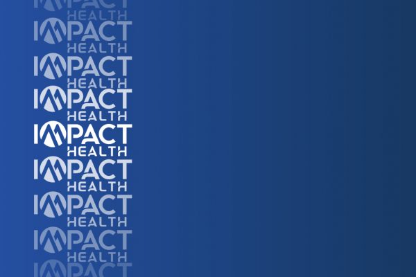 Impact Health logo on blue gradient background
